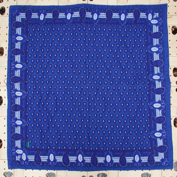 Vintage Souleiado 100% Cotton Square Quilted Table Runner Made In France - Picture 1 of 17